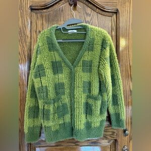 Green Button up Sweater - Cardigan